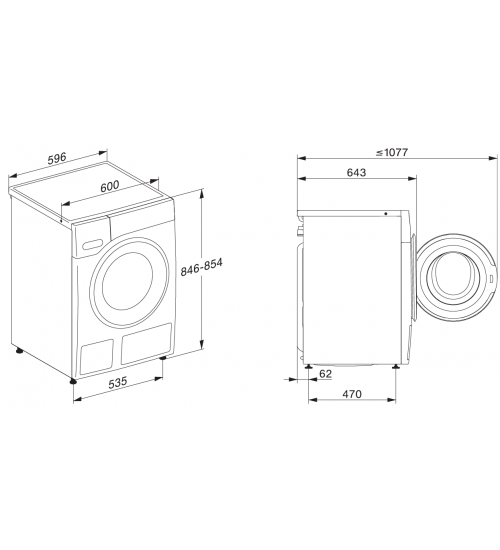 Miele 美诺 WWD380 WCS独立式9kg洗衣机